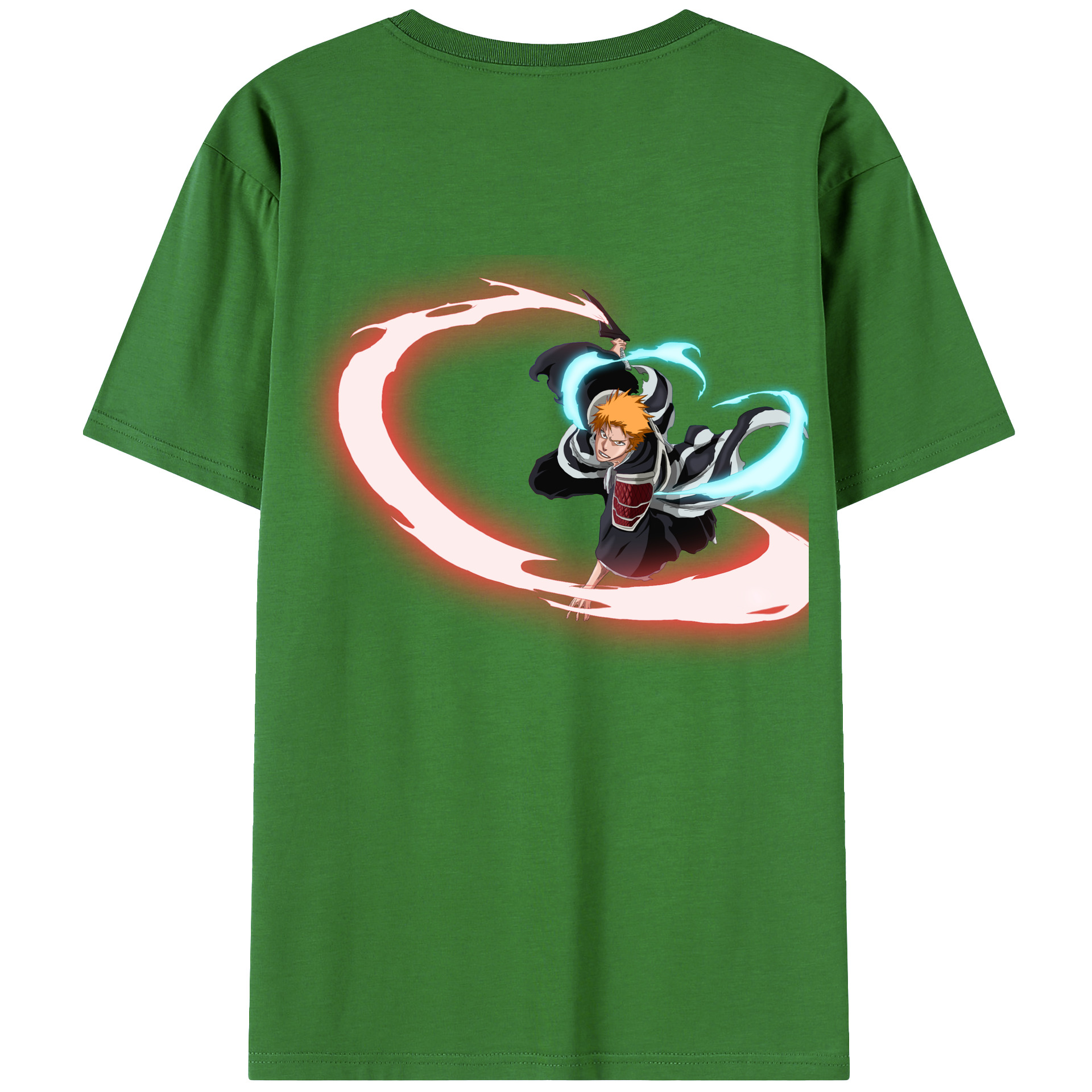 （画像用） ブリーチ 黒崎一護（くろさき いちご）BLEACH Kurosaki Ichigo レディース半袖Tシャツ(バックプリント)